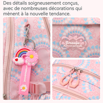 artable à roulettes amovible 45x15x32cm 6roulettes imperméable sac dos et trolley poulie silencieuse grand espace de rangement